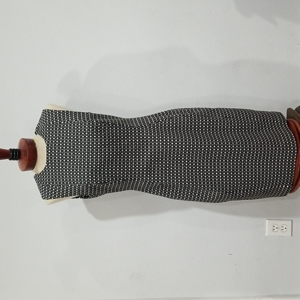 Calvin Klein Women's Dress Black White Check Stretch Career Church Size 6